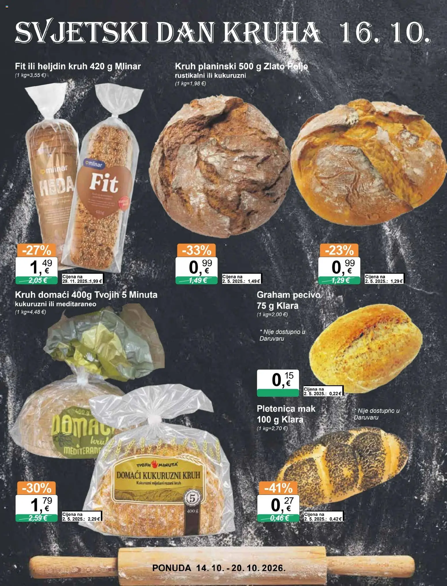 KTC katalog | vrijedi od 14.10.2026 | Stranica: 12 | Proizvodi: Kruh, Kukuruzni kruh, Pecivo, Mak