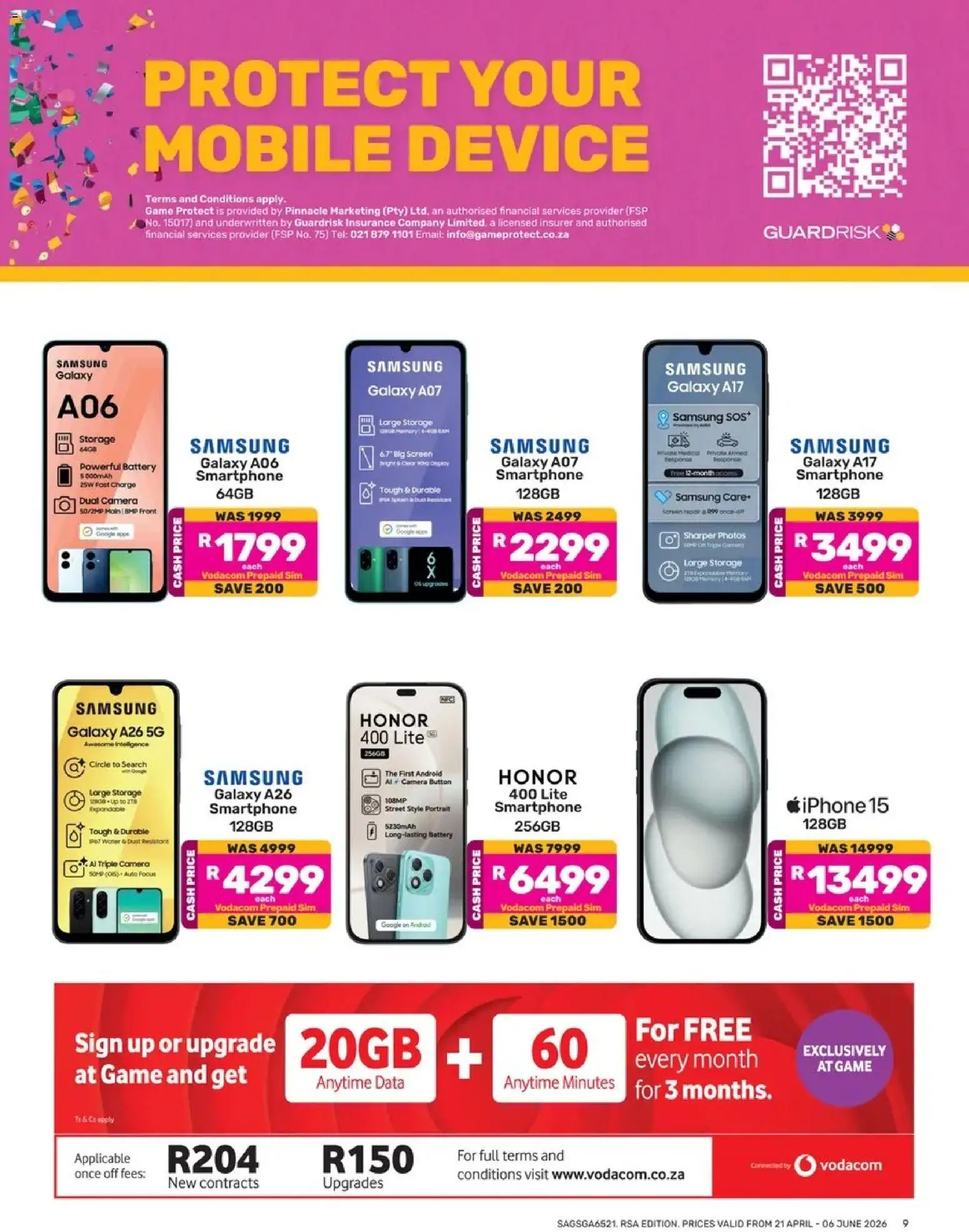 New Game catalogue – valid from 21.04.2026 | Page: 9 | Products: Data, Smartphone, Camera, Battery