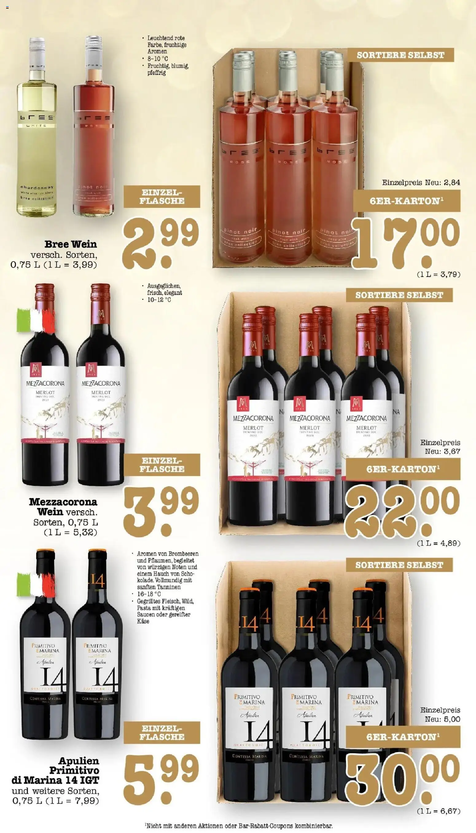 Edeka Prospekt Bühlertal (ab 05.10.2026) » Angebote Online | Seite: 11 | Produkte: Merlot, Bree, Pasta, Wein