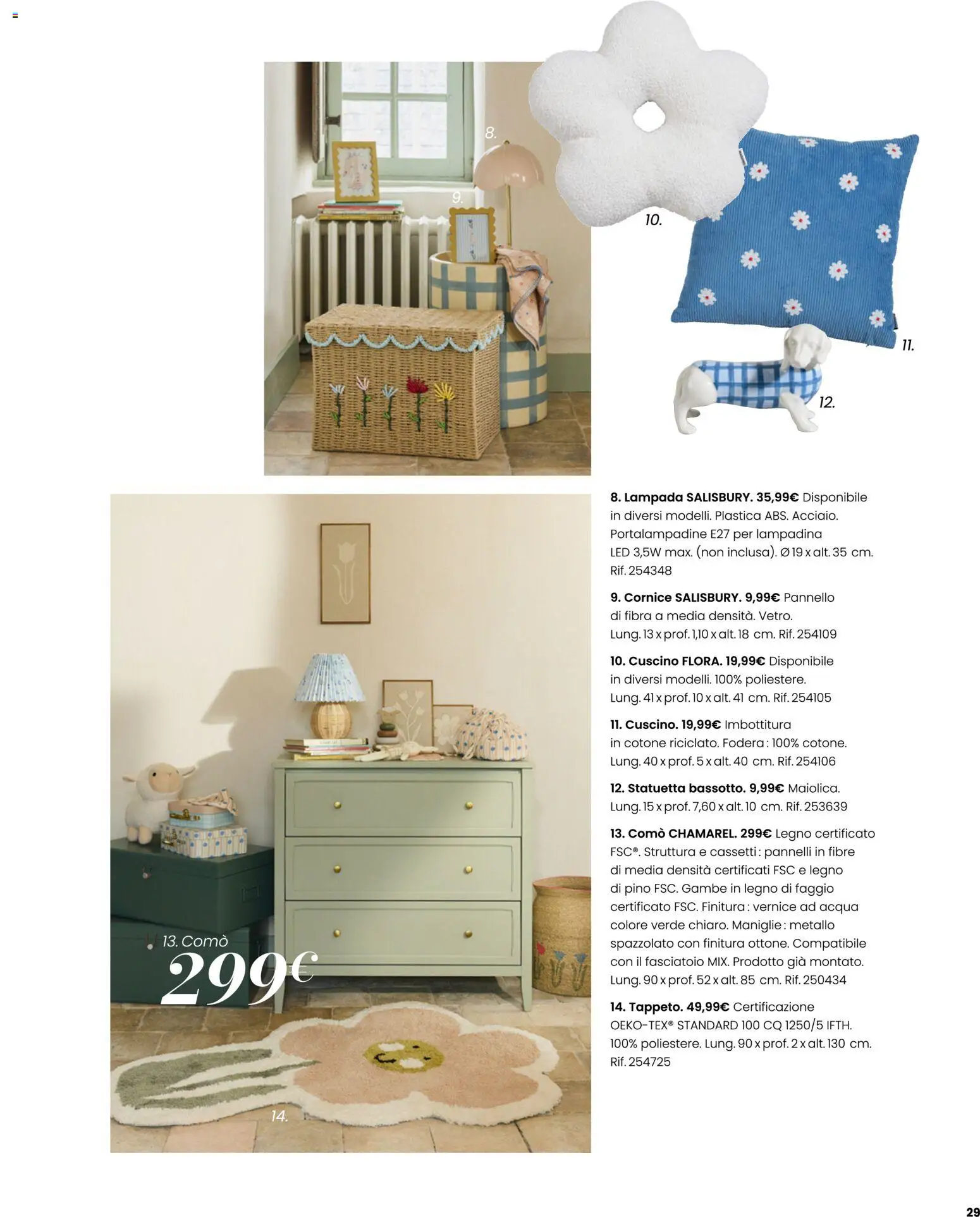 Volantino Maisons du Monde del 23/09/2026 | Pagina: 29 | Prodotti: Acqua, Cuscino, Fasciatoio, Lampada