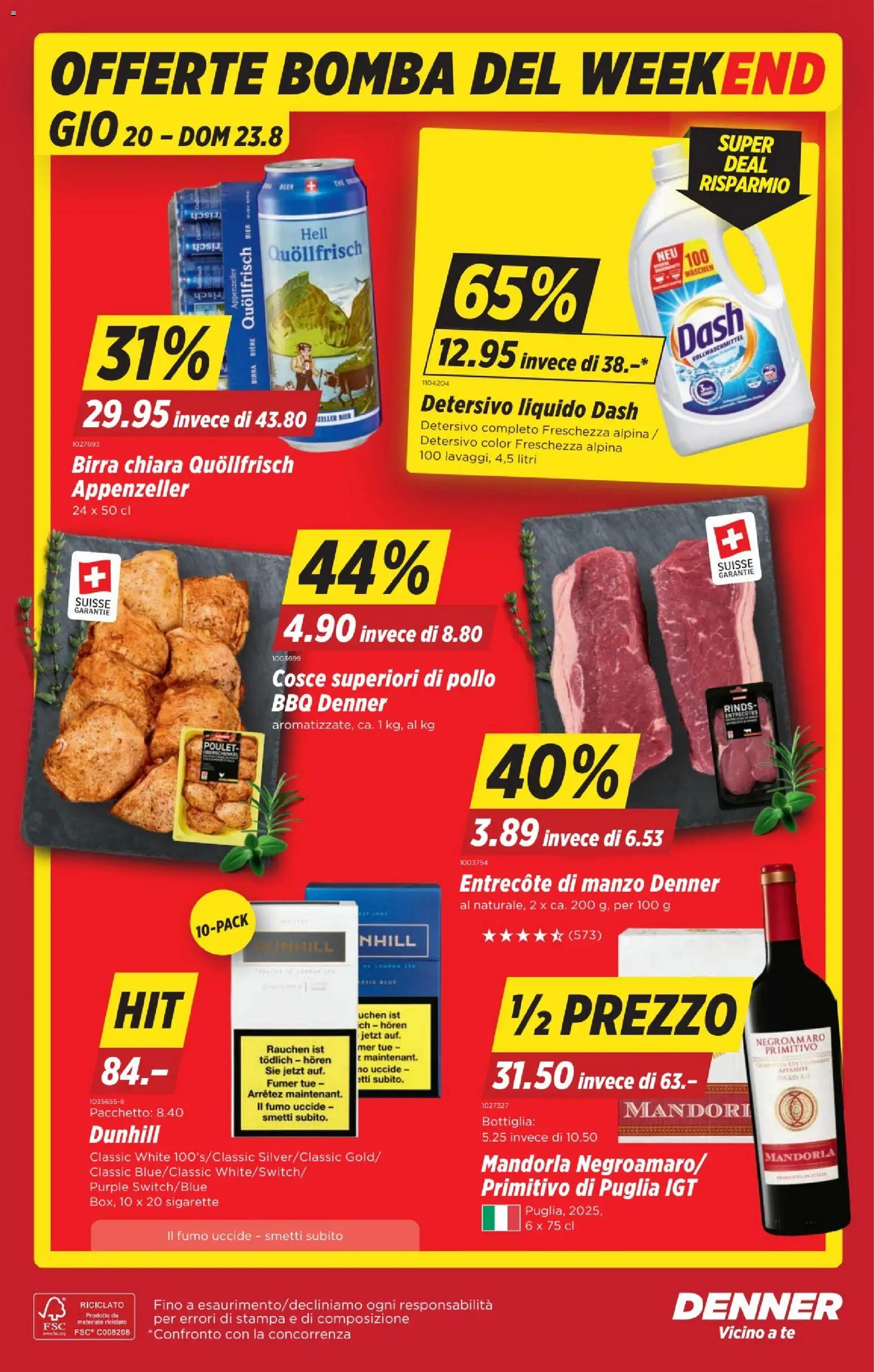 Denner aktionen IT – gültig ab 20.08.2026 | Seite: 22 | Produkte: Bier