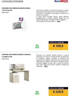 Anteprima del volantino Eurobrico Scrivanie catalogo valido a partire dal 23.07.2025 | Pagina: 3 | Prodotti: Ripiano, Libreria, Scrivania