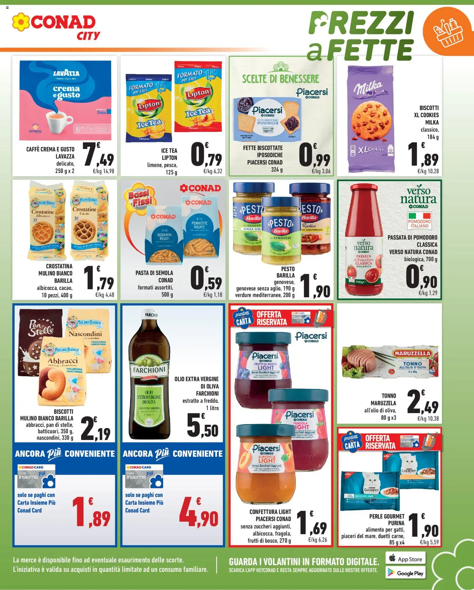 Volantino Conad del 07/08/2026 | Pagina: 3 | Prodotti: Sale, Pasta, Olio extra vergine, Fette biscottate