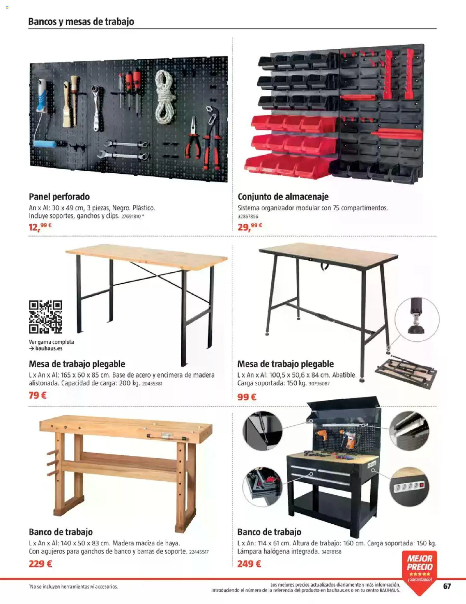 Bauhaus Ordenación │ válido desde el 18/08/2026 | Página: 67 | Productos: Organizador, Herramientas, Almacenaje, Mesa