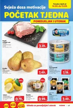 Tuna komadi, salmura ili suncokretovo ulje - Pregled kataloga iz trgovine Plodine, vrijedi od 10.09.2026 | Stranica: 47