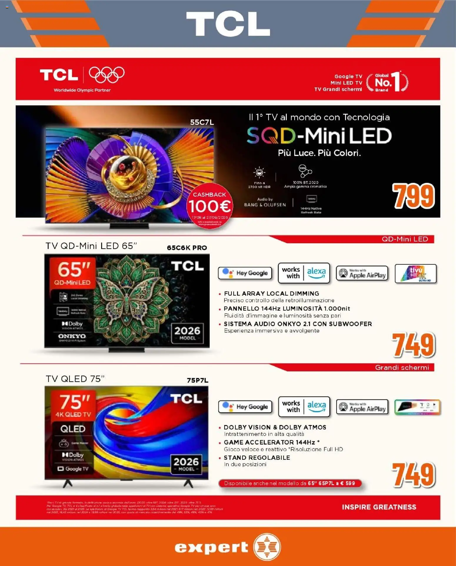 Volantino Expert del 20/08/2026 | Pagina: 6 | Prodotti: TV, Audio, Gioco