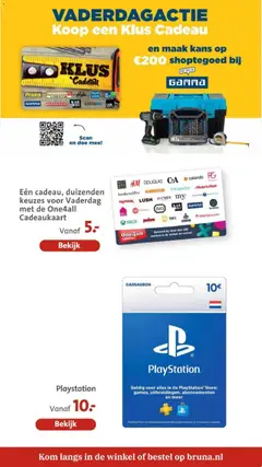 Bruna folder - Vaderdag - Voorbeeld van een folder van Bruna, geldig van 08.06.2026 | Pagina: 19 | Producten: Kom, Cadeaubon, Playstation, Xbox