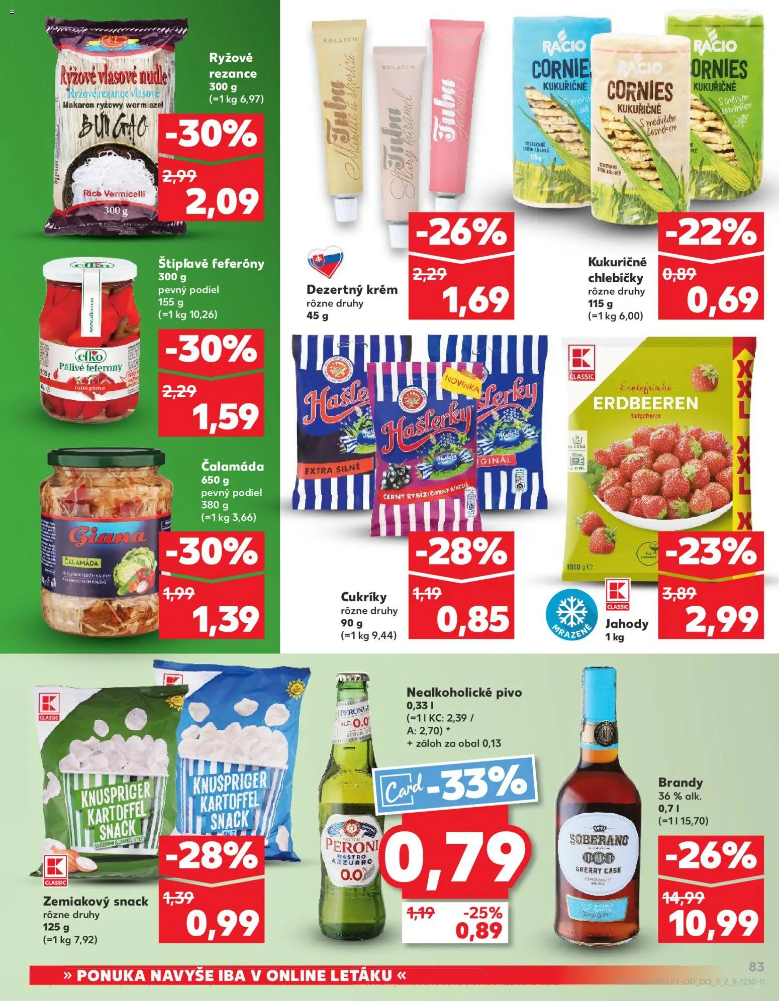 Nové Kaufland akcie – leták je platný od 18.06.2026 | Strana: 83 | Produkty: Pivo, Soberano, Jahody, Brandy