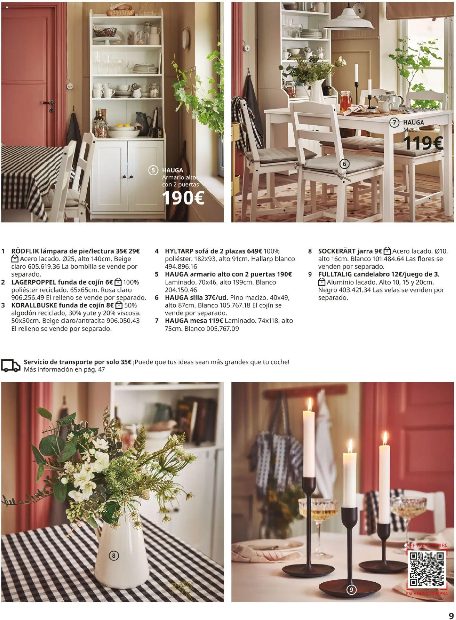 IKEA - Precios bajos │ válido desde el 01/09/2026 | Página: 9 | Productos: Funda, Funda de cojín, Cojín, Mesa