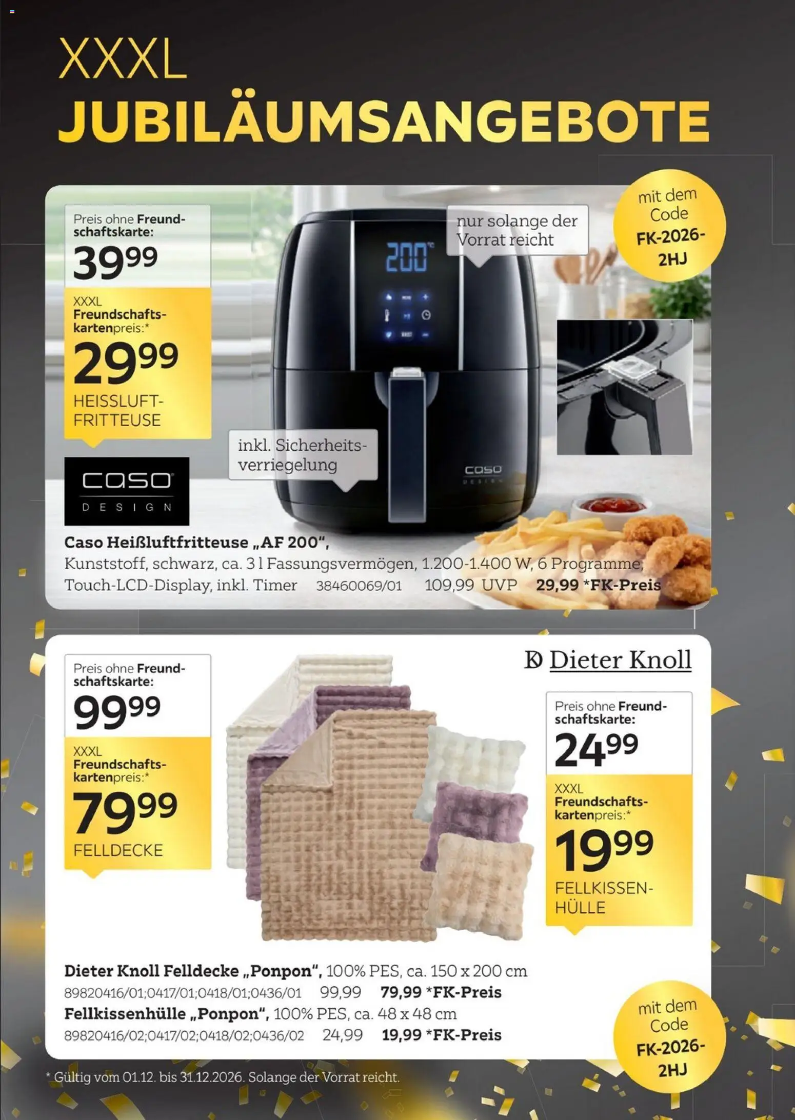 XXXLutz Freundschaftskartenjournal – gültig ab 01.08.2026 | Seite: 34 | Produkte: Hülle, Fritteuse, Heißluftfritteuse
