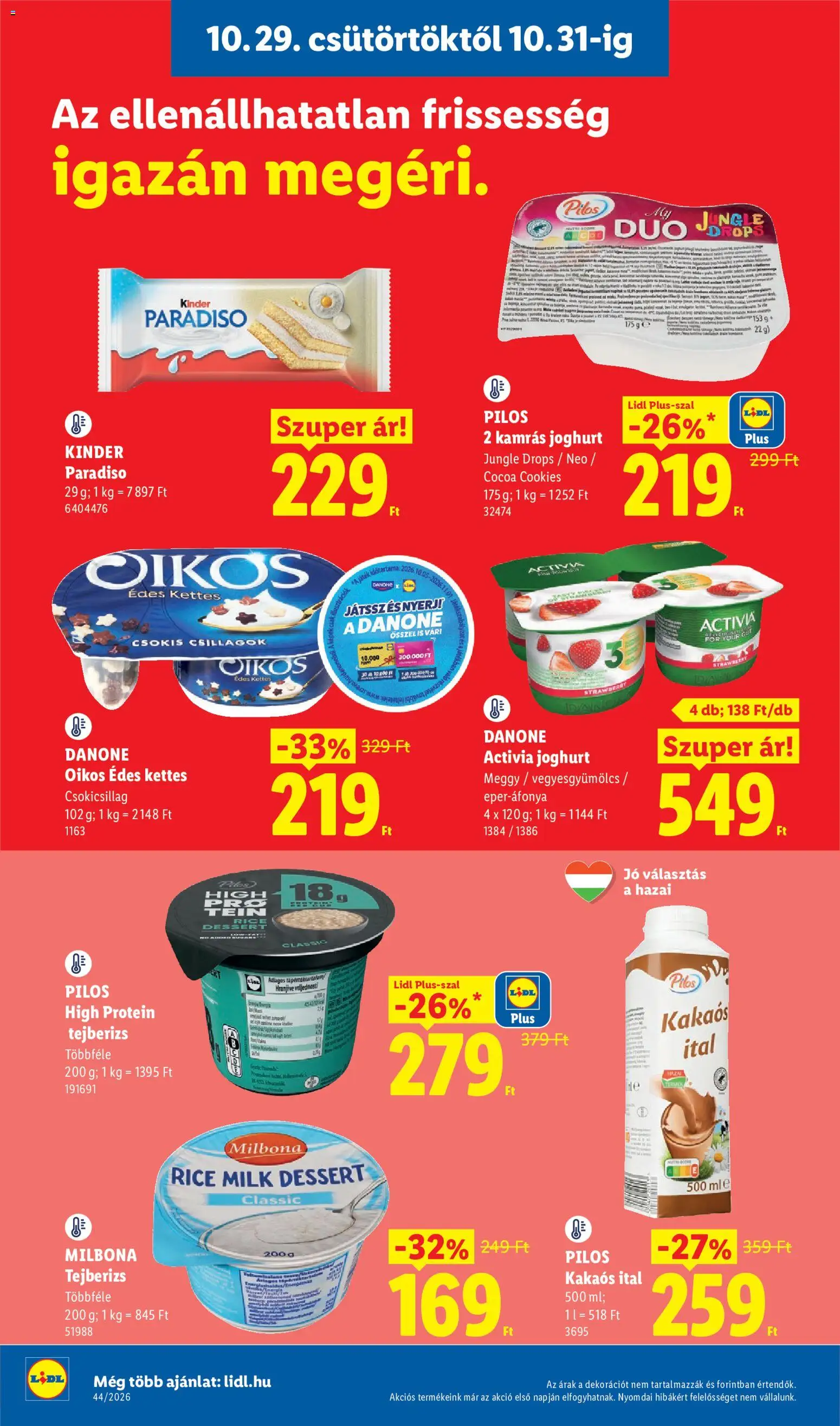Lidl akciós ujság - amely érvényes a következő dátumtól: 2026.10.29. | Oldal: 10