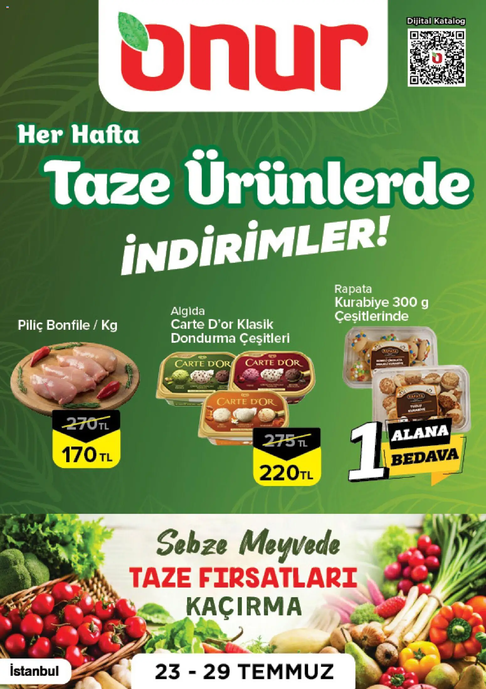 Onur Market - Taze Ürünlerde İndirimler (23 Temmuz 2026) catalogue cover
