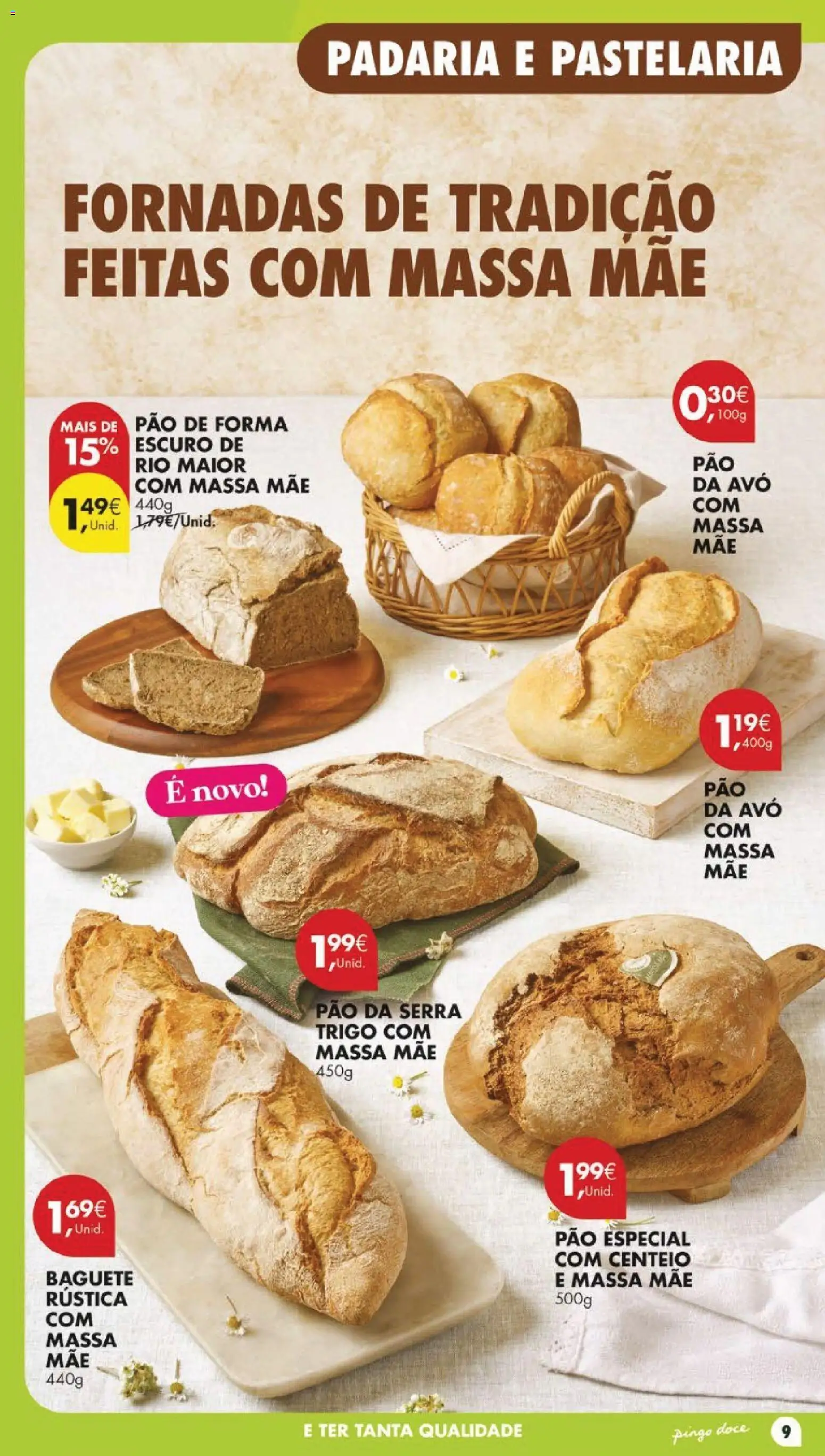 Pingo Doce folheto │ válido de 05.05.2026 | Página: 9 | Produtos: Pão de forma, Centeio, Pão, Massa