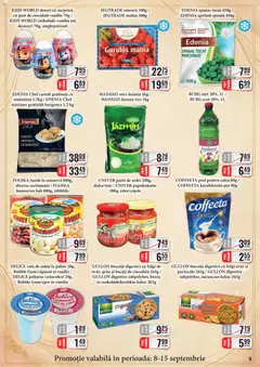 Ofertele CBA valabile de la 01.09.2026 | Pagină: 9 | Produse: Spanac, Biscuiți, Cartofi, Desert
