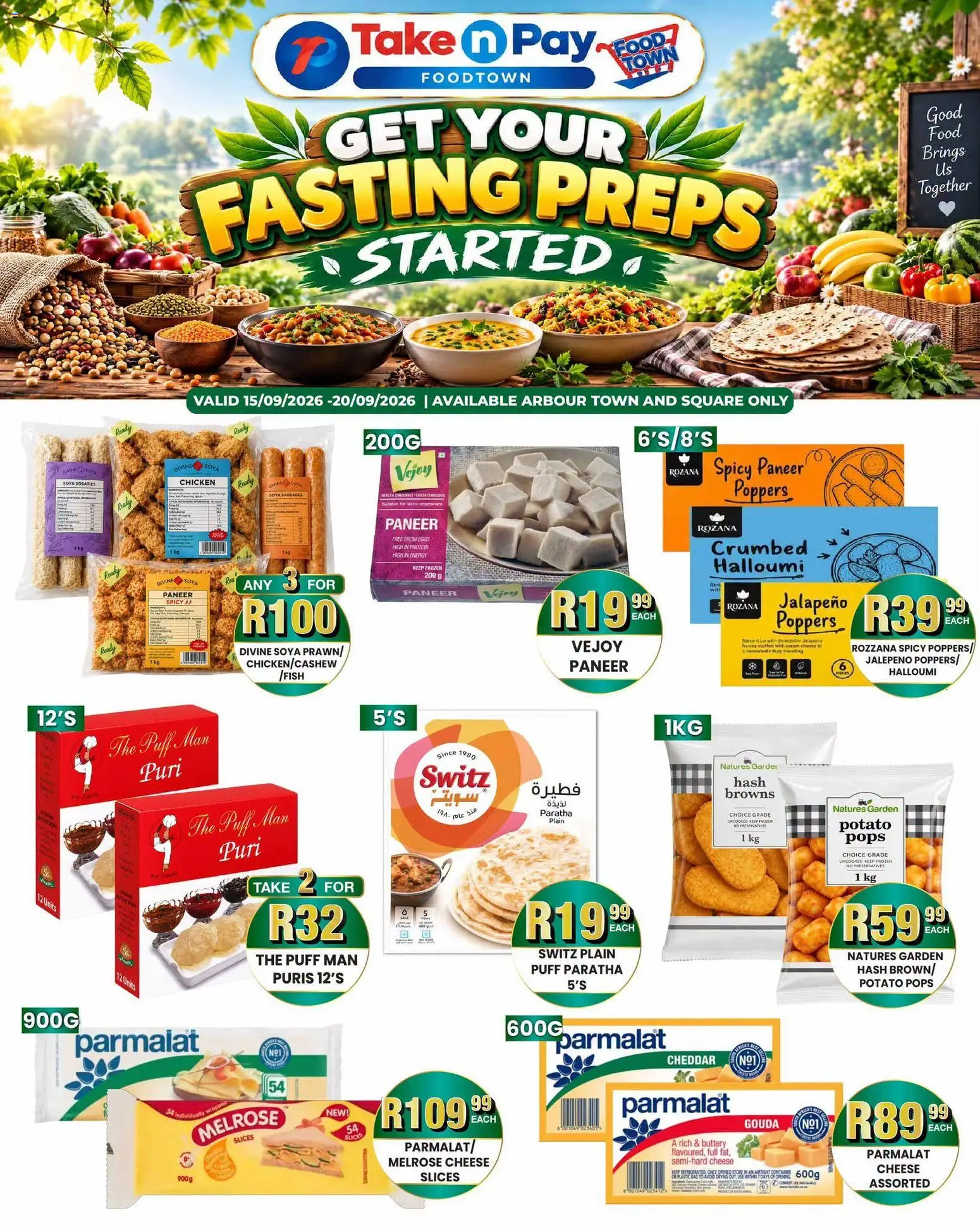 New Take n Pay catalogue – valid from 15/09/2026 | Page: 1 | Products: Cream cheese, Cheese, Eggs, Cheddar