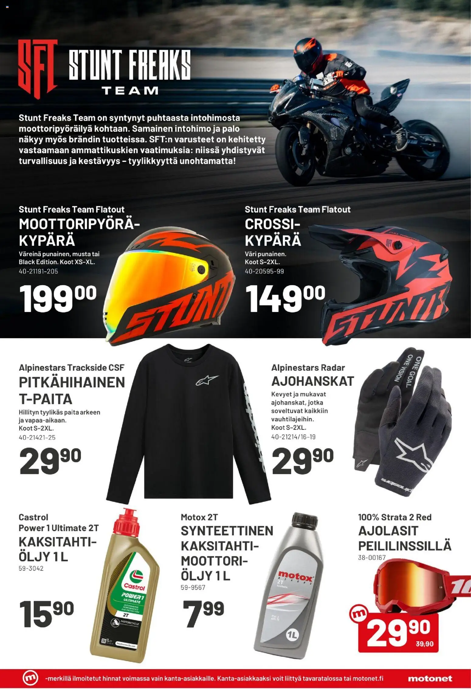 Motonet tarjoukset – voimassa 22/07/2026 alkaen | Sivu: 13 | Tuotteet: Paita, Öljy