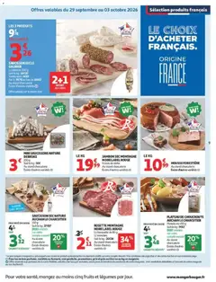 Auchan - Prévisualisation de SAUCISSON SEC NATURE AUCHAN LE CHARCUTIER, 150 g, Soit le kg : 27€67, 0€83 crédités sur votre compte waoooh!, Au stand charcuterie, Existe d'autres variétés valide à partir de 29/09/2026 | Page: 11