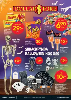 Dollar Store Halloweenblad - Förhandsvisning av reklamblad från butik Dollar Store aktuell från 29/09/2026