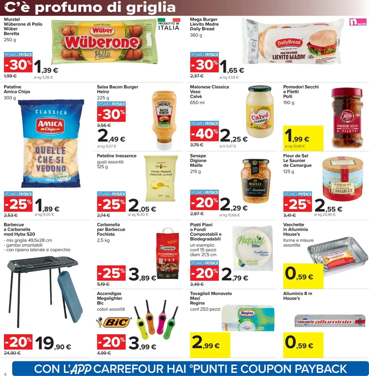 Volantino Carrefour del 21.04.2026 | Pagina: 4 | Prodotti: Pane, Salsa, Alluminio, Vaschette