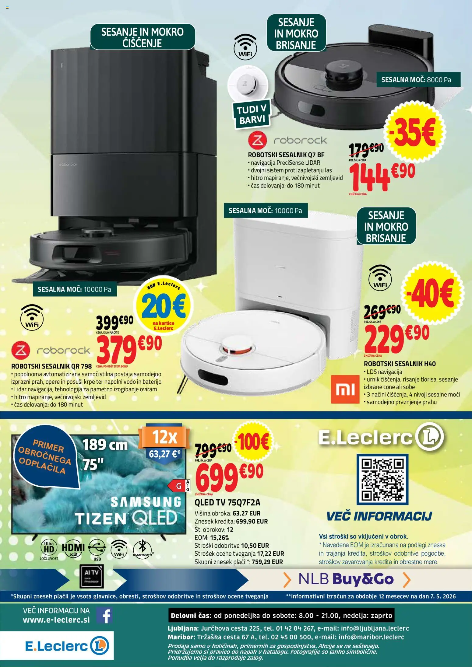 Novi E.leclerc katalog ponudbe – veljaven od 20.05.2026 | Stran: 24 | Izdelki: Tv, Navigacija, Sesalnik