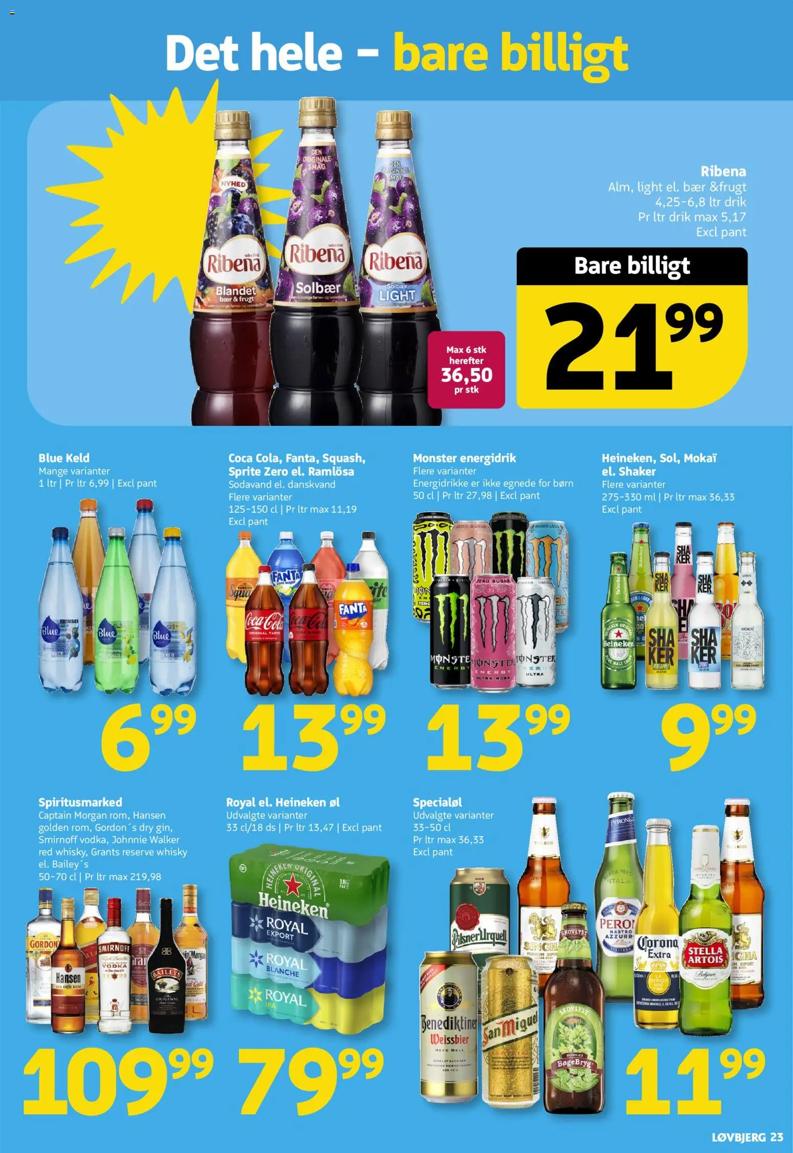 Løvbjerg tilbudsavis – gyldig fra 14/08/2026 | Side: 23 | Produkter: Øl, Energidrikke, Cola, Solbær