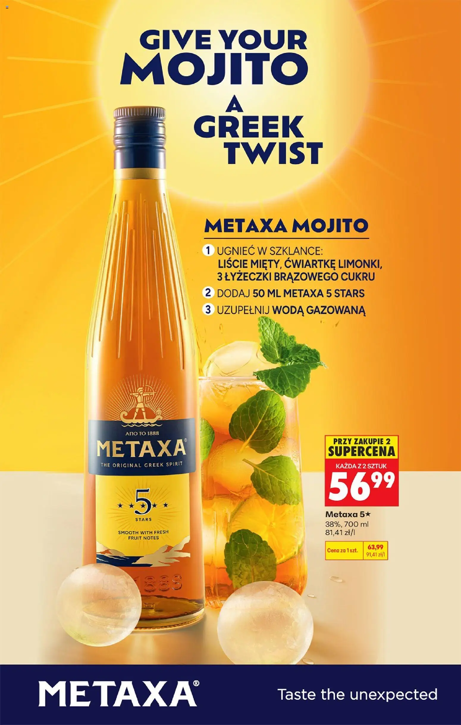 Biedronka gazetka - Czas na toast od 29.06.2026 | Strona: 30 | Produkty: Metaxa, Woda