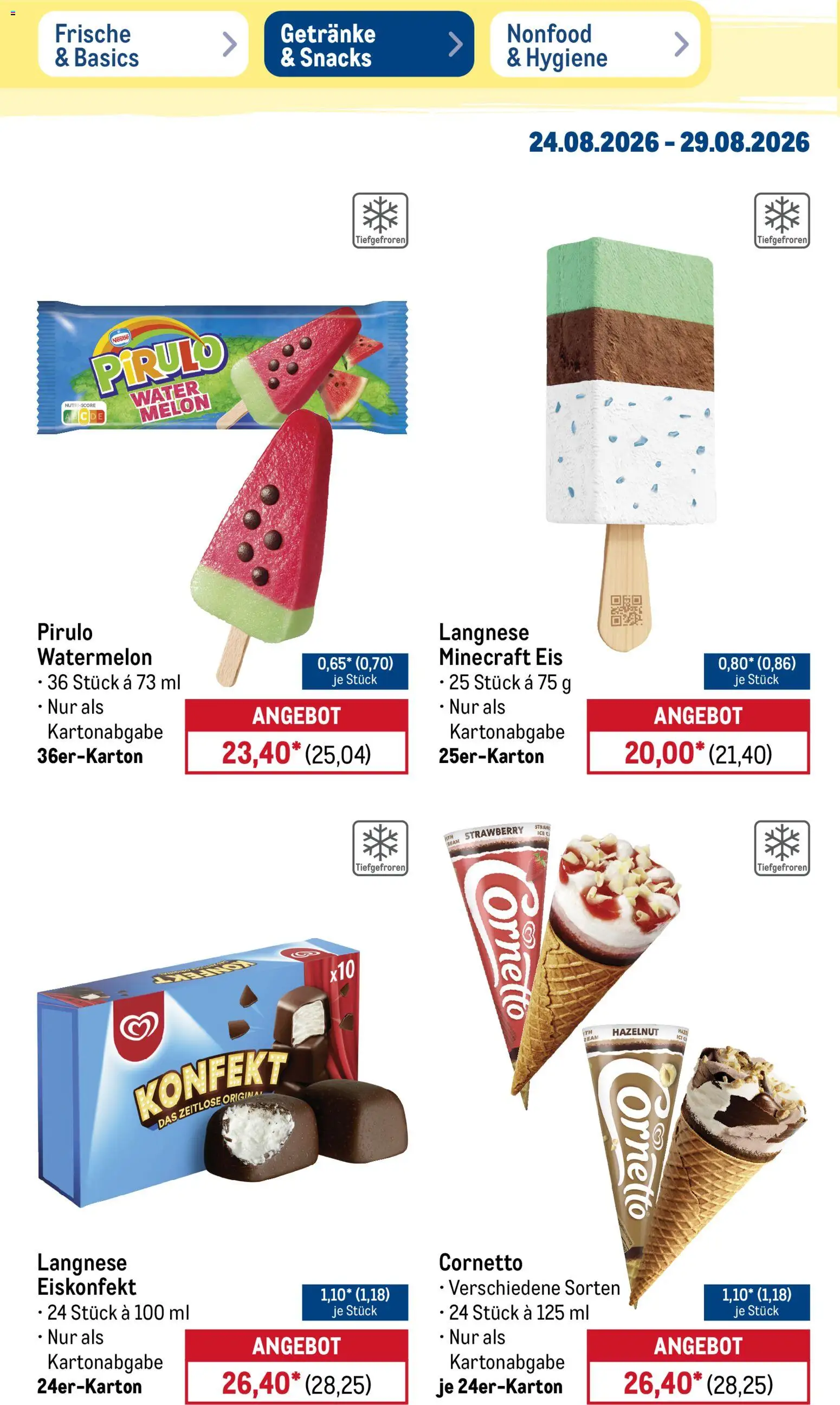 Metro NonFood-Angebote – gültig ab 24.08.2026 | Seite: 16 | Produkte: Langnese, Eis