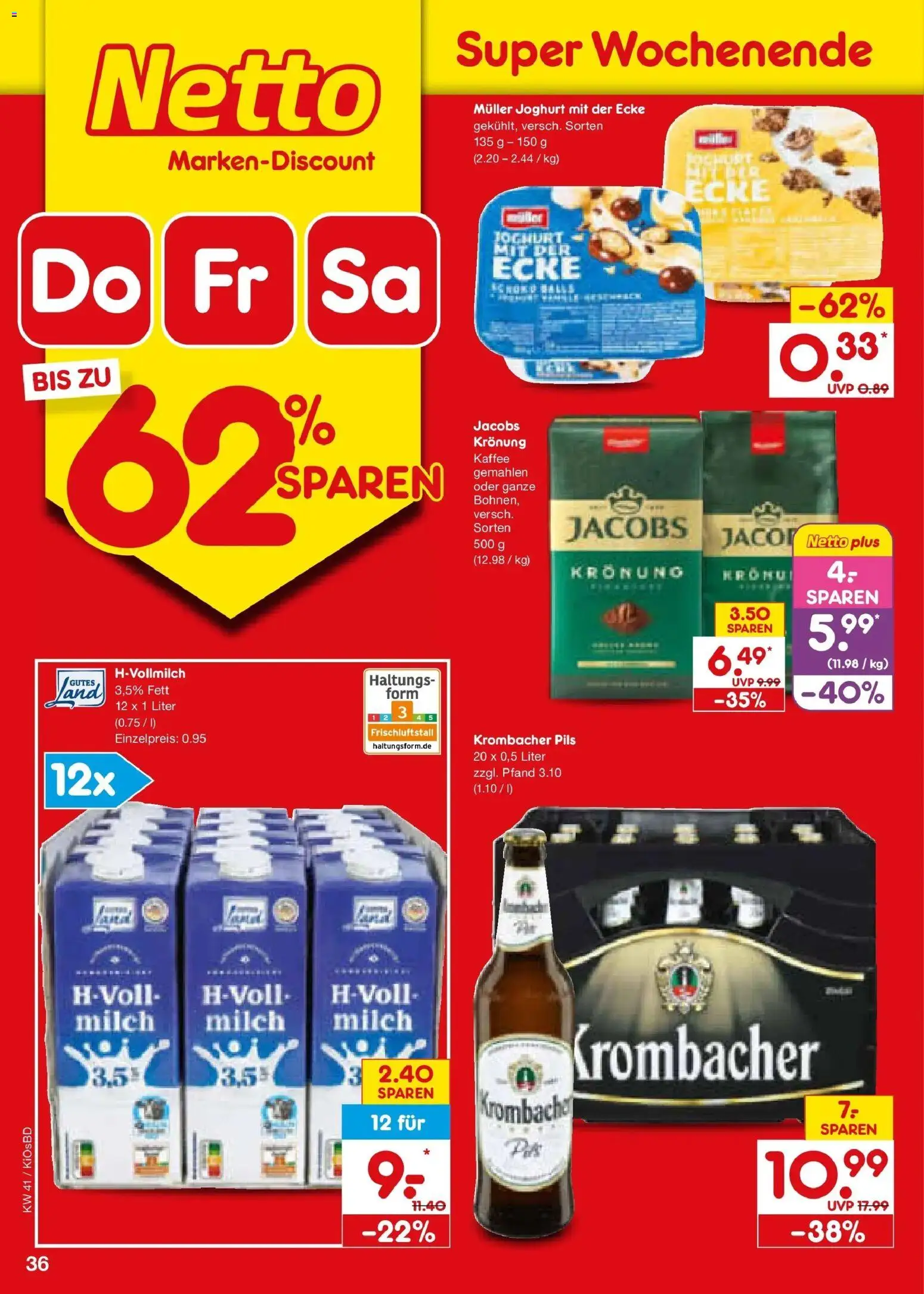 Netto Marken-Discount Prospekt Mistelbach – gültig ab 05.10.2026 | Seite: 46 | Produkte: Milch, Joghurt, Kaffee, Pils