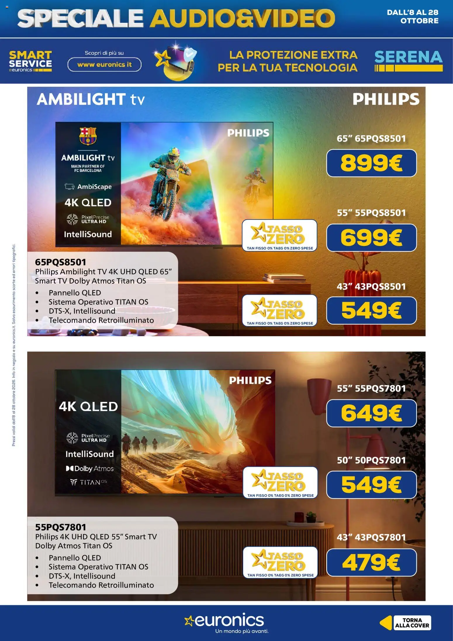 Volantino Euronics del 08/10/2026 | Pagina: 16 | Prodotti: Telecomando, smart TV, TV