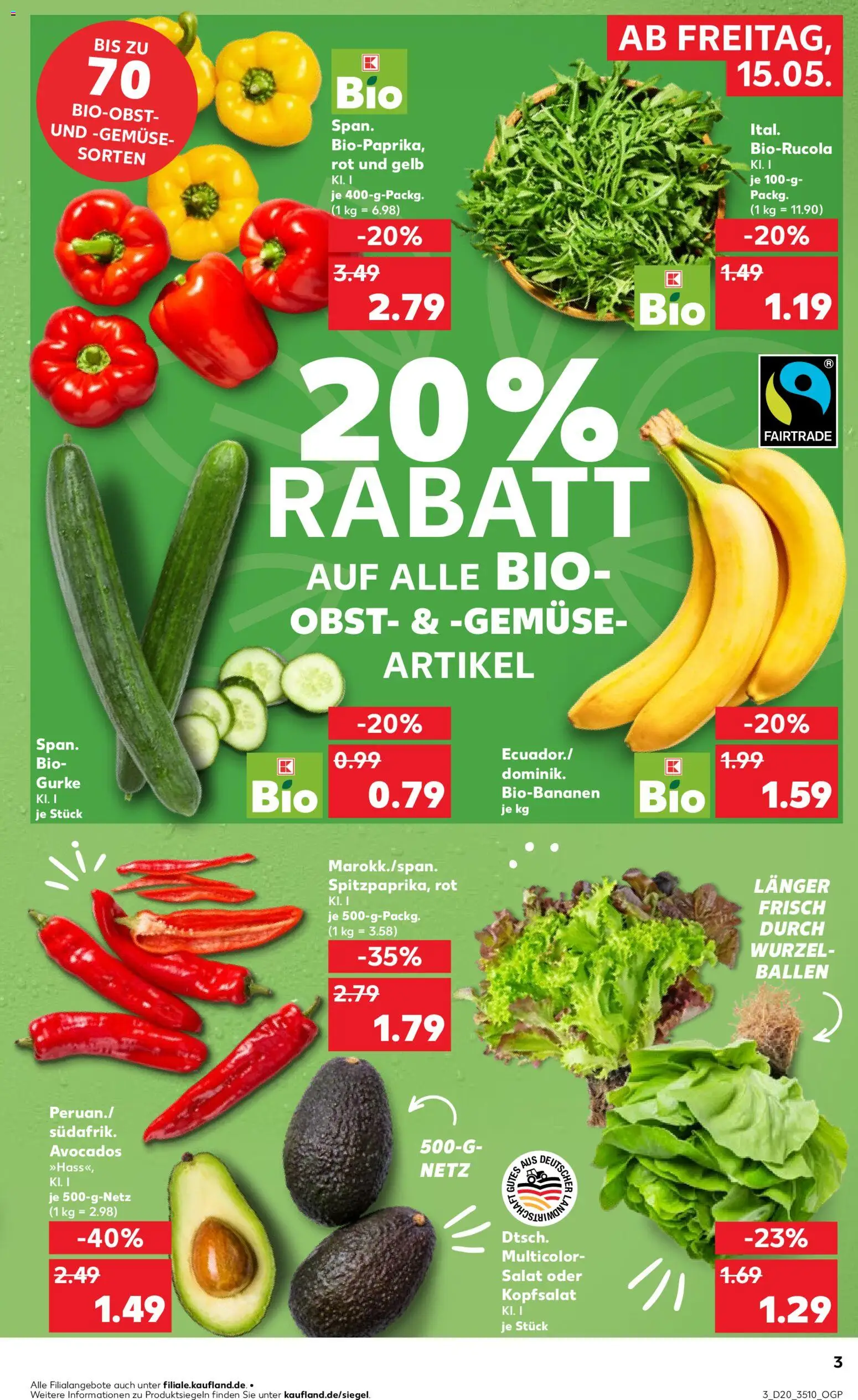 Kaufland Prospekt Leipzig	 – gültig ab 15.05.2026 | Seite: 3 | Produkte: Avocado, Gemüse, Obst, Salat