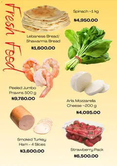 Offer preview "Supermart Catalogue" | Page: 2 | Products: Bread, Cheese, Ham, Tampony