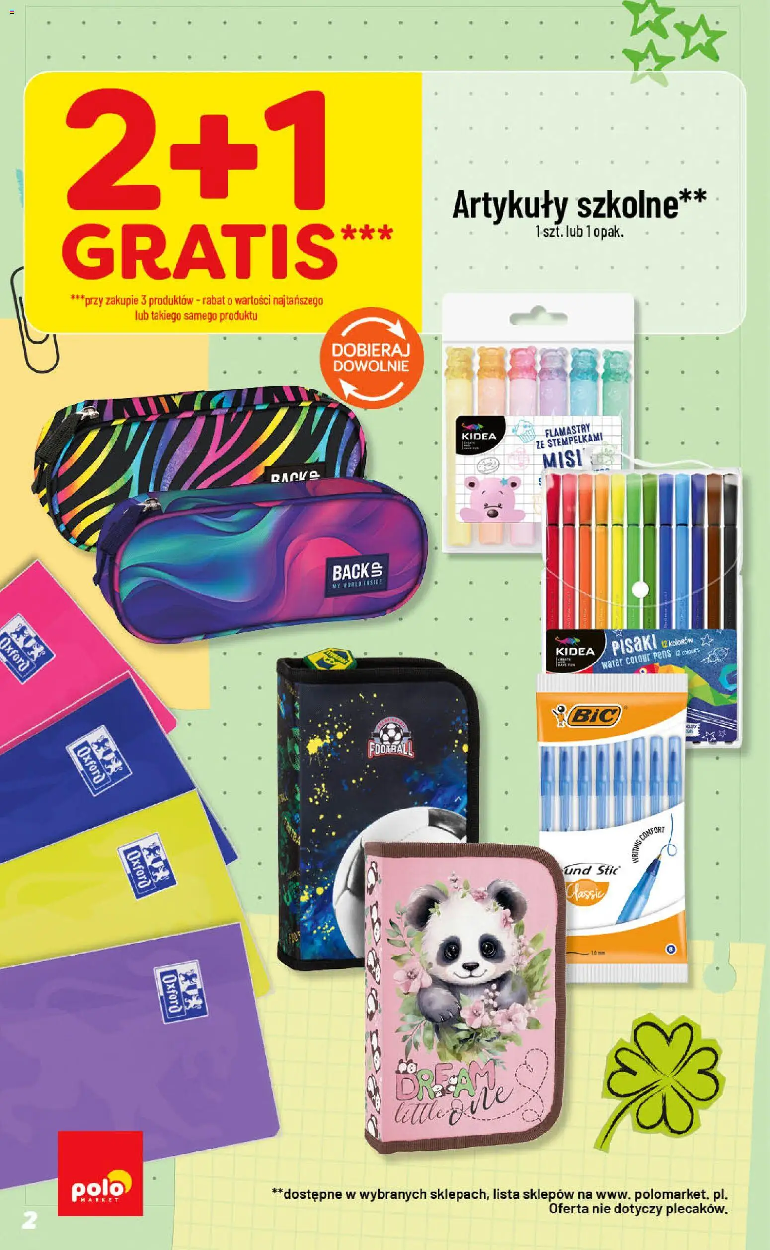 Nowa POLOmarket gazetka od jutra 12.08.2026 | Strona: 2 | Produkty: Pisaki, Flamastry