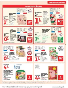 Auchan - Prévisualisation de RÔTI DE PORC CUIT CONSERVATION SANS NITRITE AUCHAN, 140 g 4 tranches valide à partir de 30/06/2026 | Page: 23
