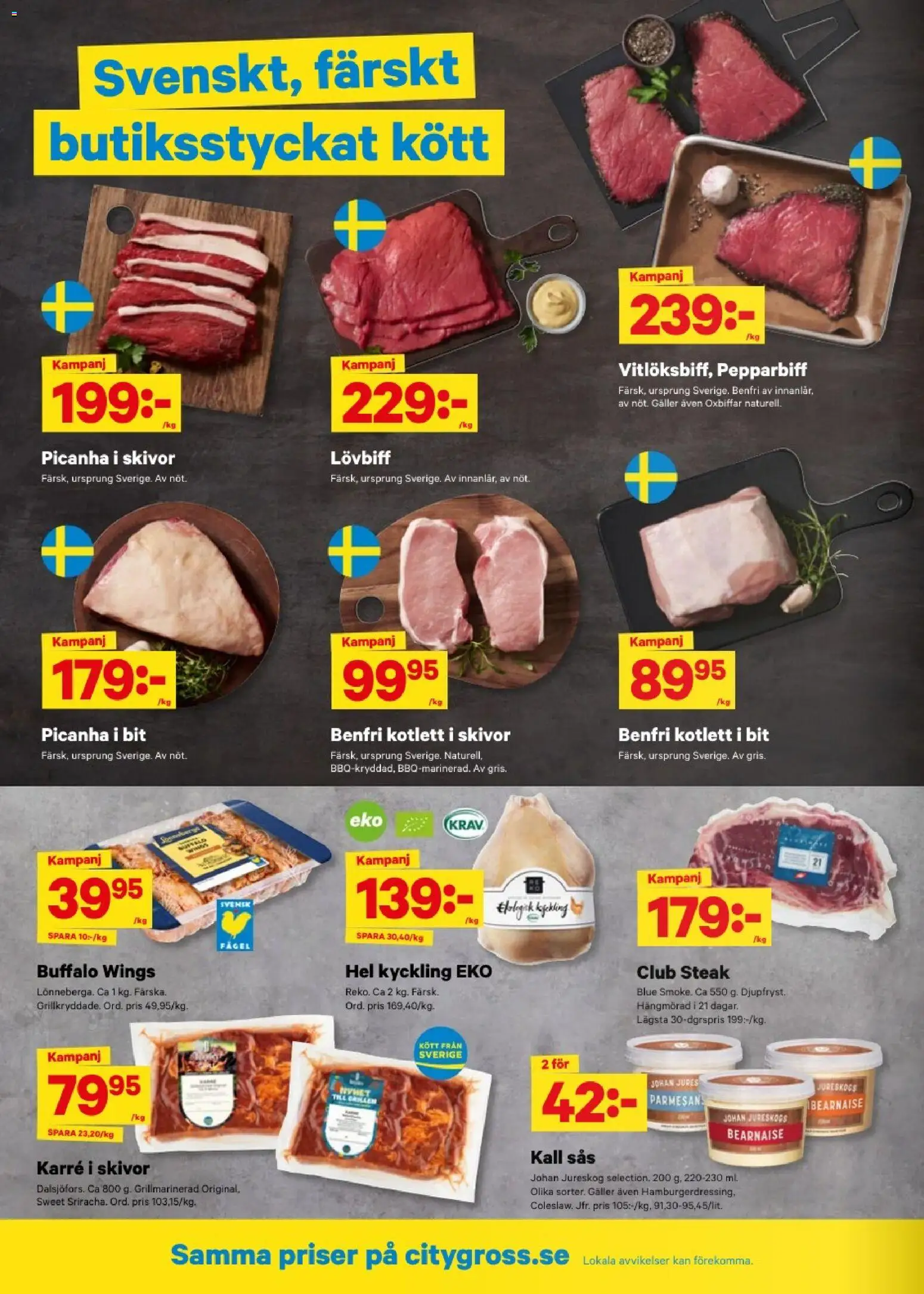 City Gross reklamblad aktuell från 29/08/2026 | Sida: 2 | Produkter: Hel kyckling, Galler, Kött, Kyckling