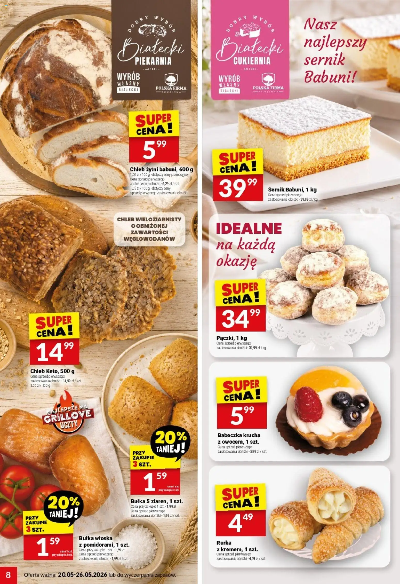 Twój Market gazetka od 20.05.2026 | Strona: 8 | Produkty: Chleb żytni, Piekarnia, Chleb, Chleb wieloziarnisty