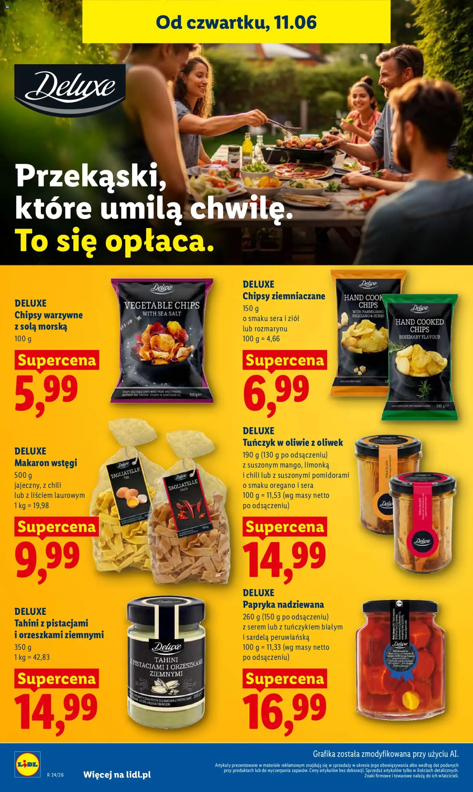 Lidl gazetka od 11.06.2026 | Strona: 62 | Produkty: Chipsy, Papryka, Tuńczyk, Tagliatelle