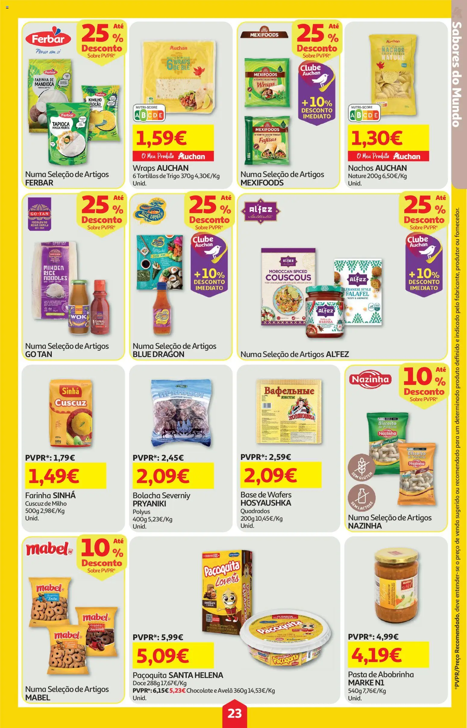 Auchan folheto │ válido de 04.06.2026 | Página: 23 | Produtos: Base, Leite, Chocolate, Milho