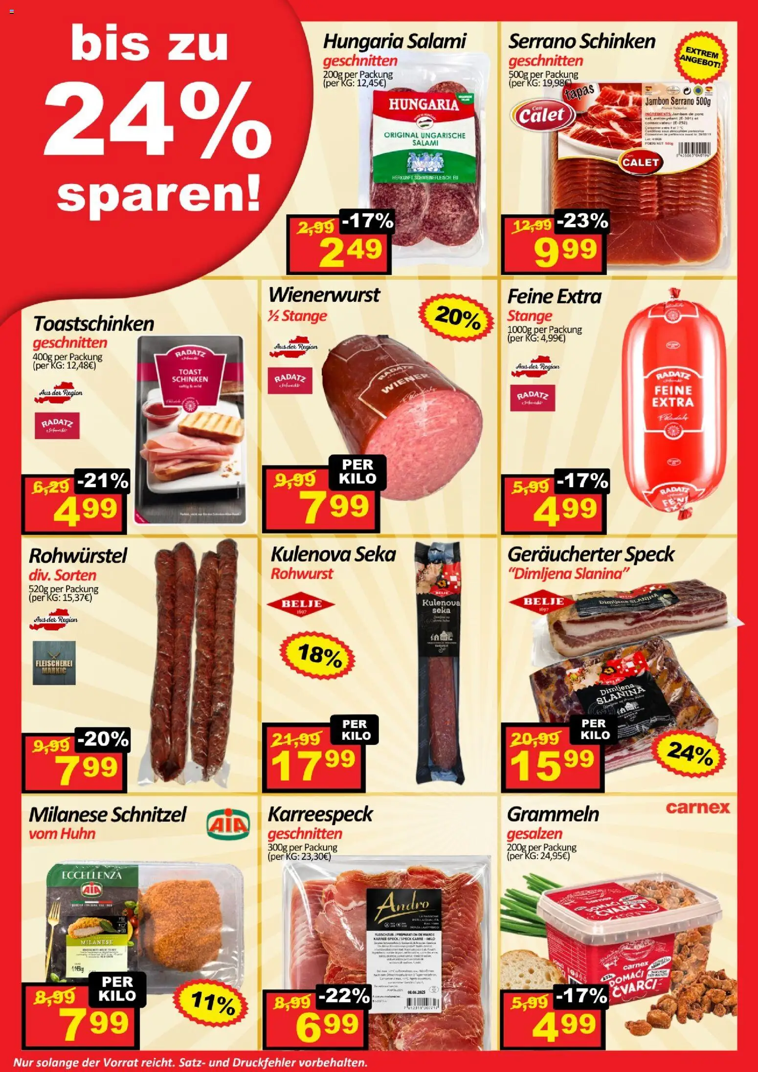 Wurstico Abholmarkt Flugblatt gültig ab 18.06.2026 | Seite: 2 | Produkte: Salami, Schinken, Schweinefleisch