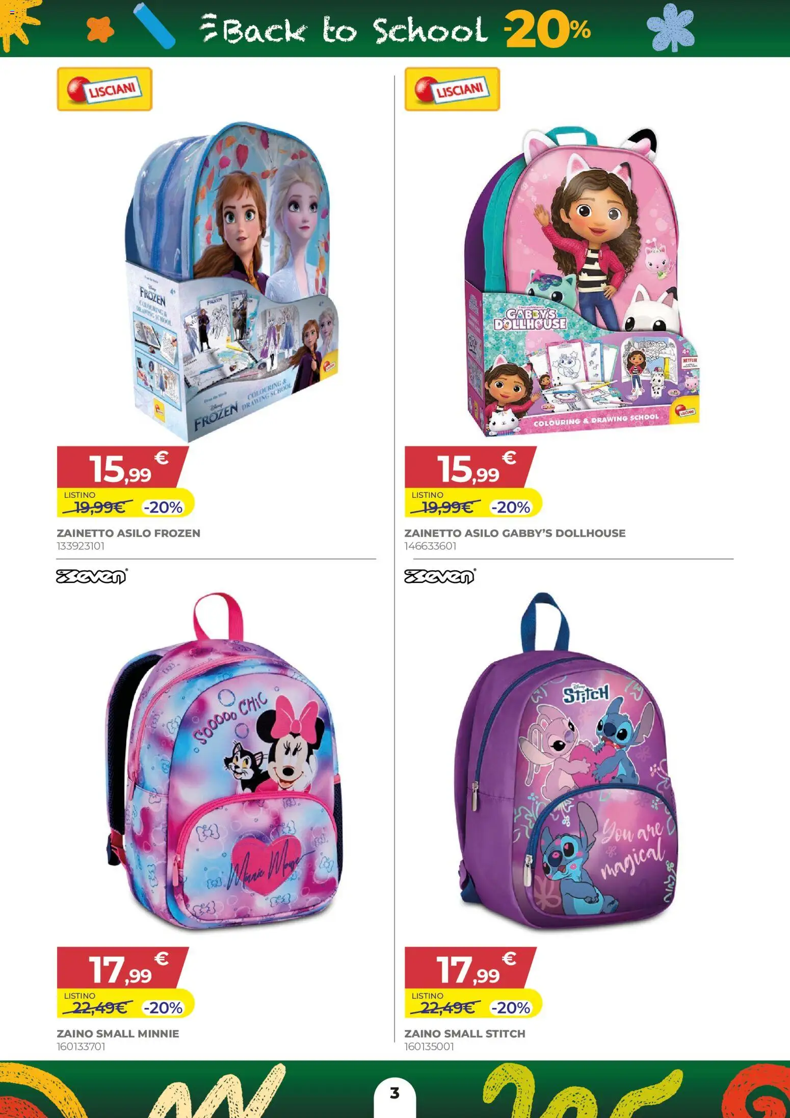 Volantino Toys Center del 16/07/2026 | Pagina: 3 | Prodotti: Zaino