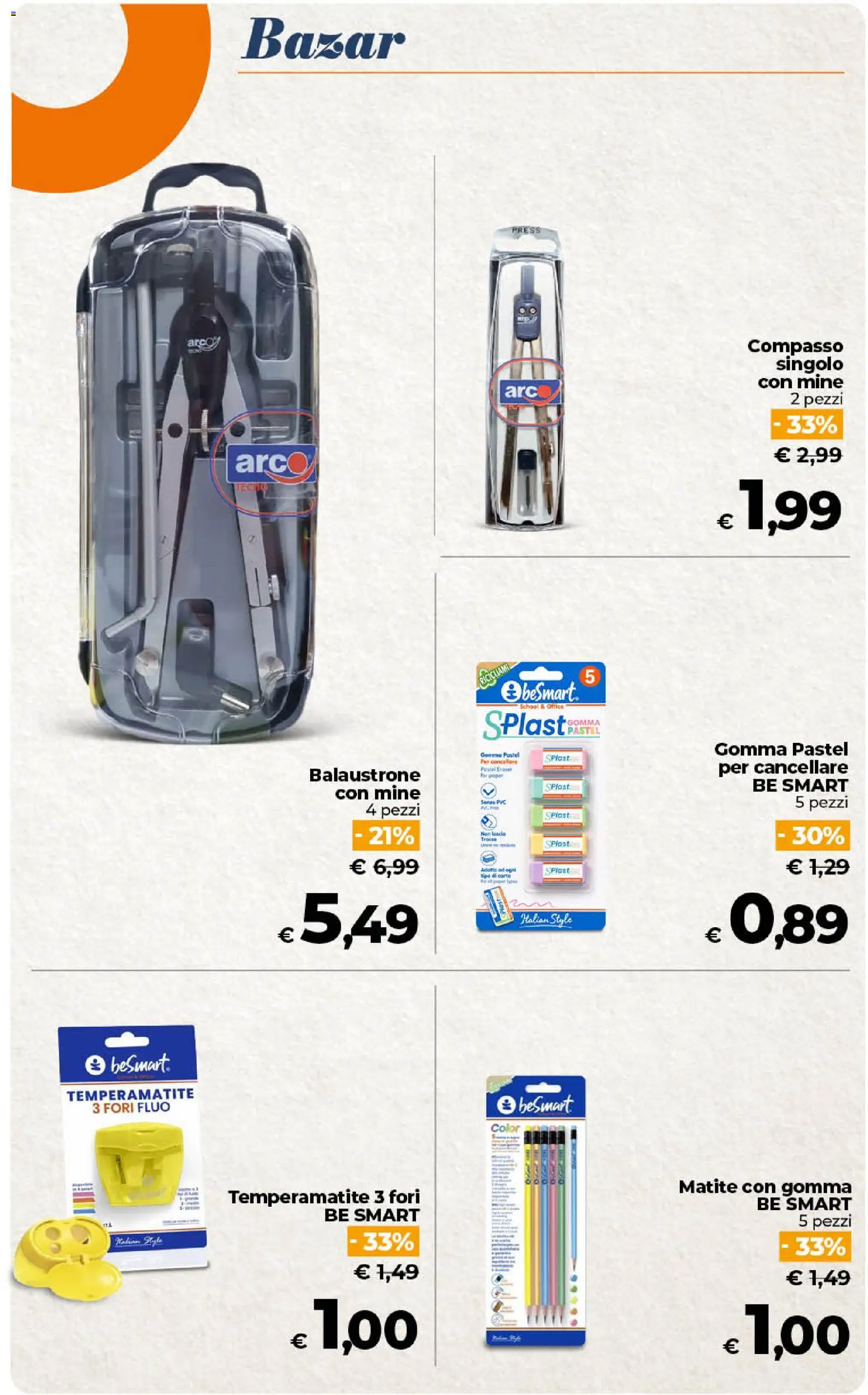 Volantino Ipercoop del 01/09/2026 | Pagina: 51 | Prodotti: Temperamatite, Compasso