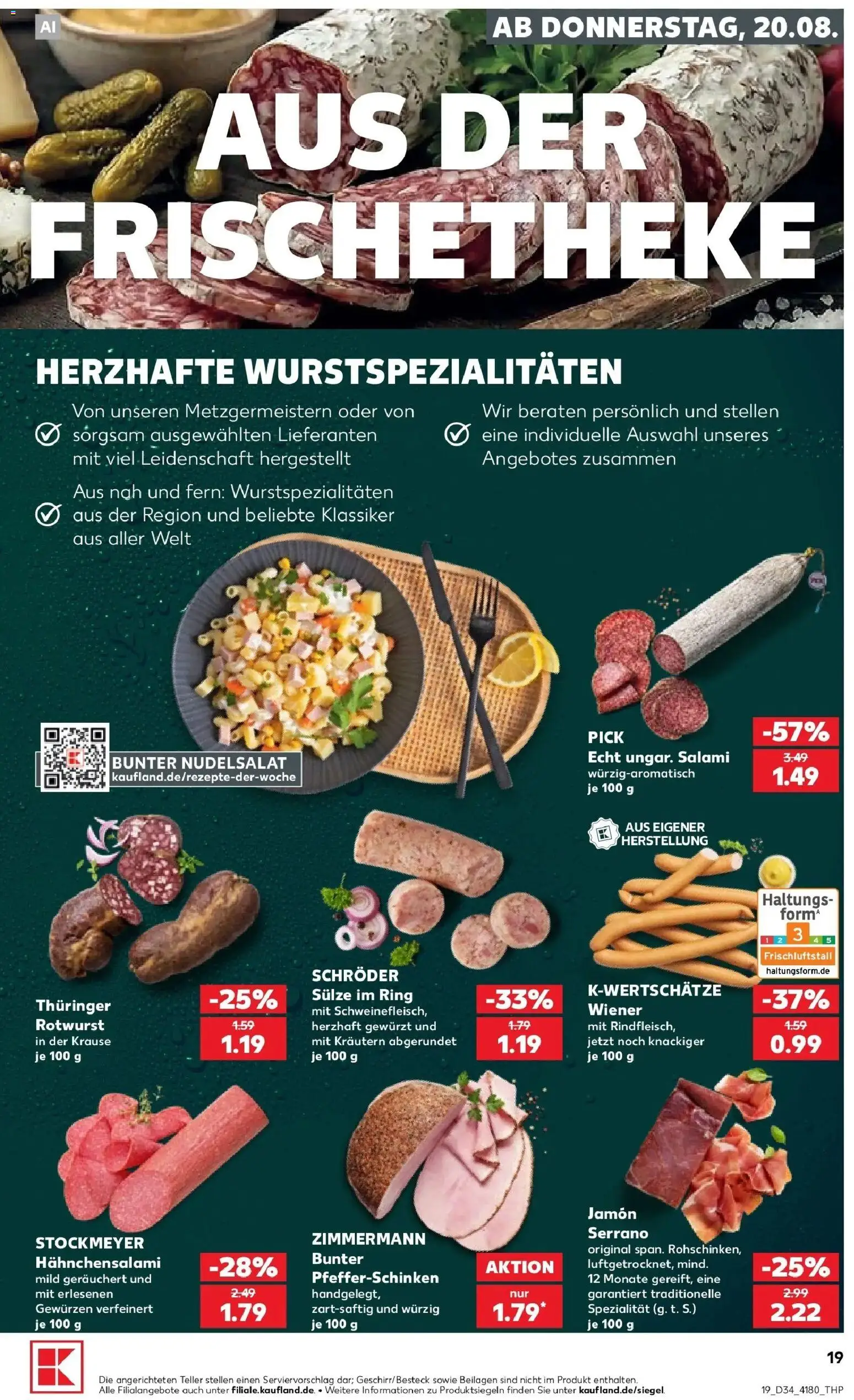 Prospekt Kaufland ab 20.08.2026 » Angebote Online zum Blättern | Seite: 27 | Produkte: Beilagen, Salami