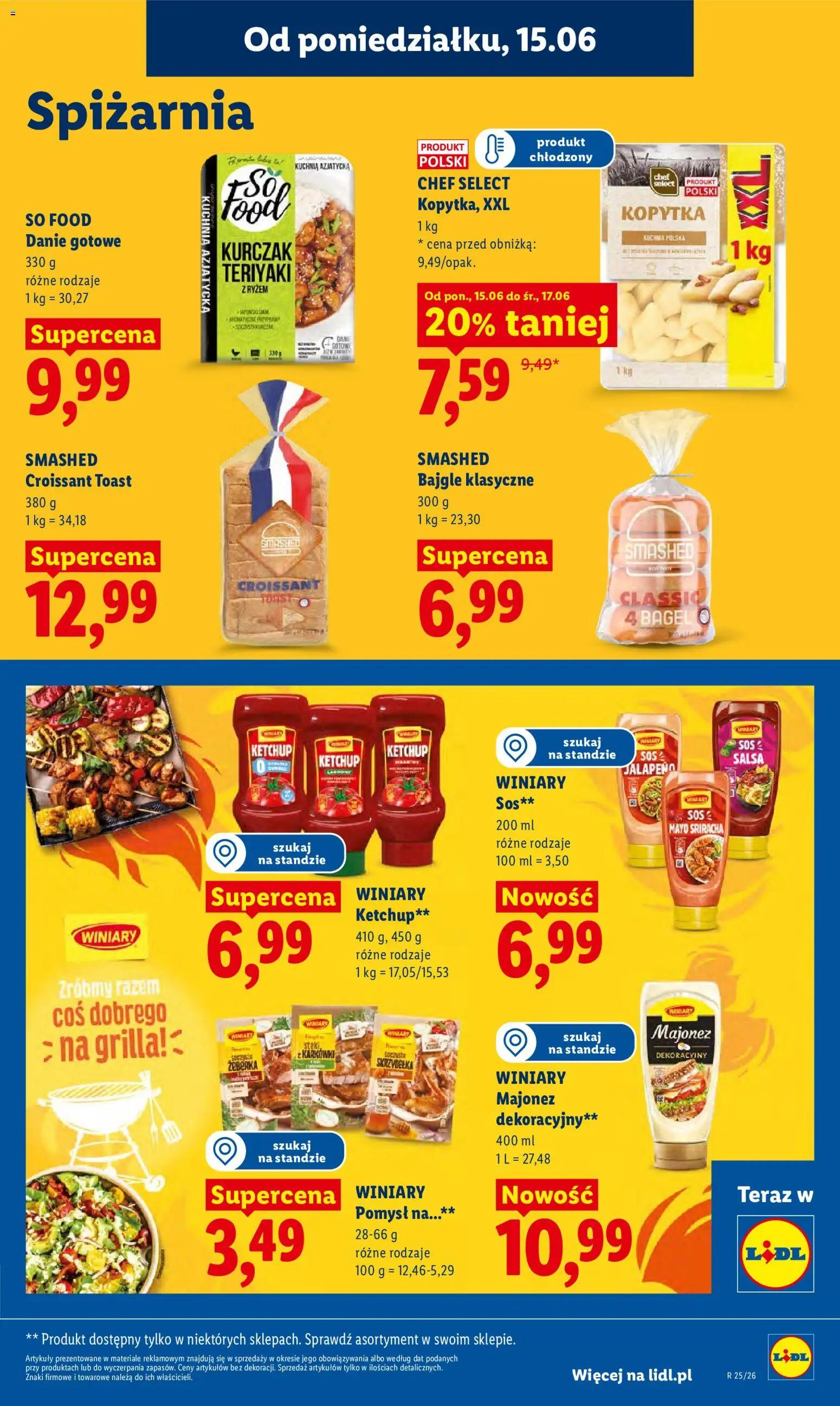 Lidl Polsko leták od 15.06.2026 | Strana: 65 | Produkty: Bagel, Sriracha, Croissant