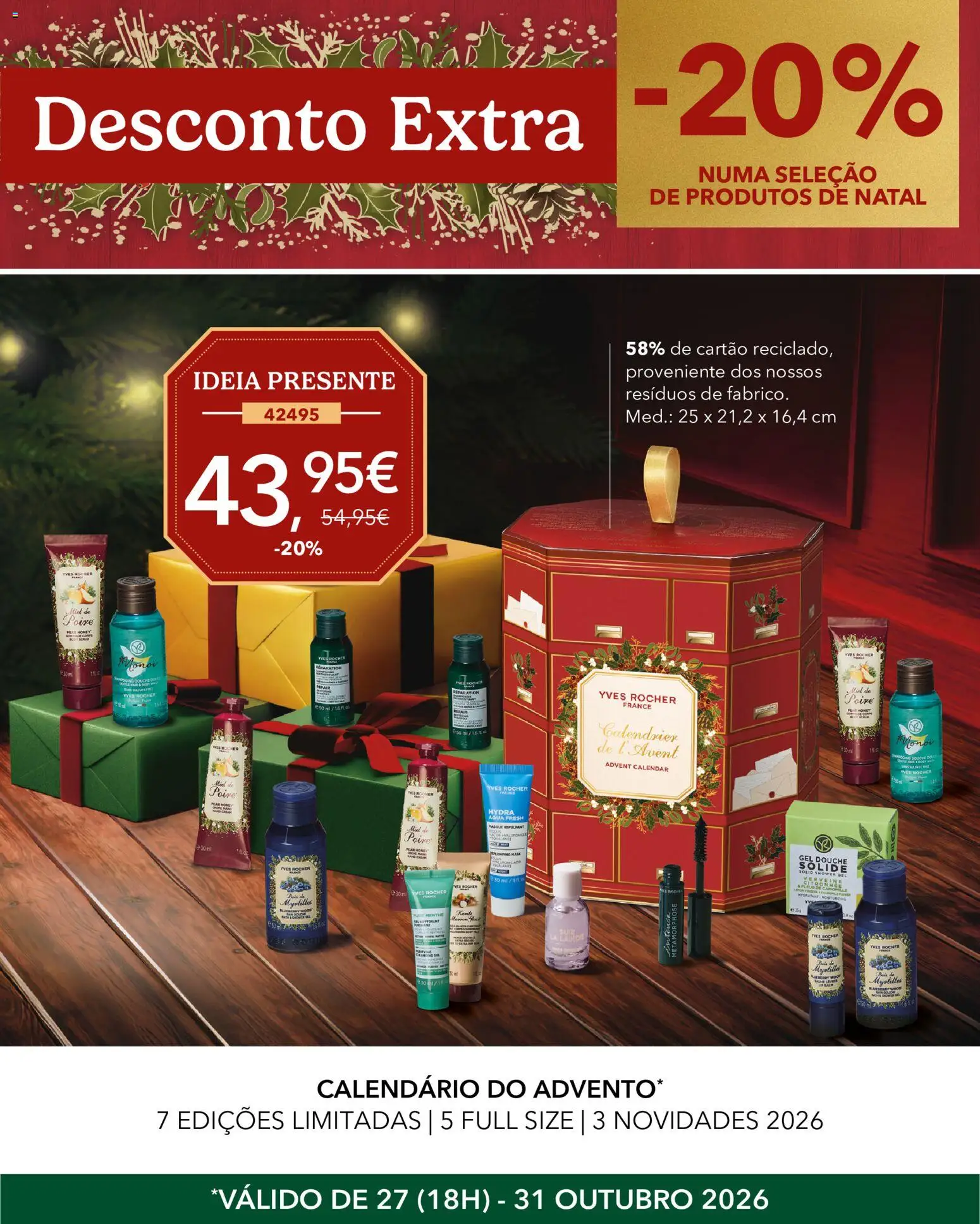 Yves Rocher Natal desconto extra │ válido de 27/10/2026 | Página: 16 | Produtos: Agua