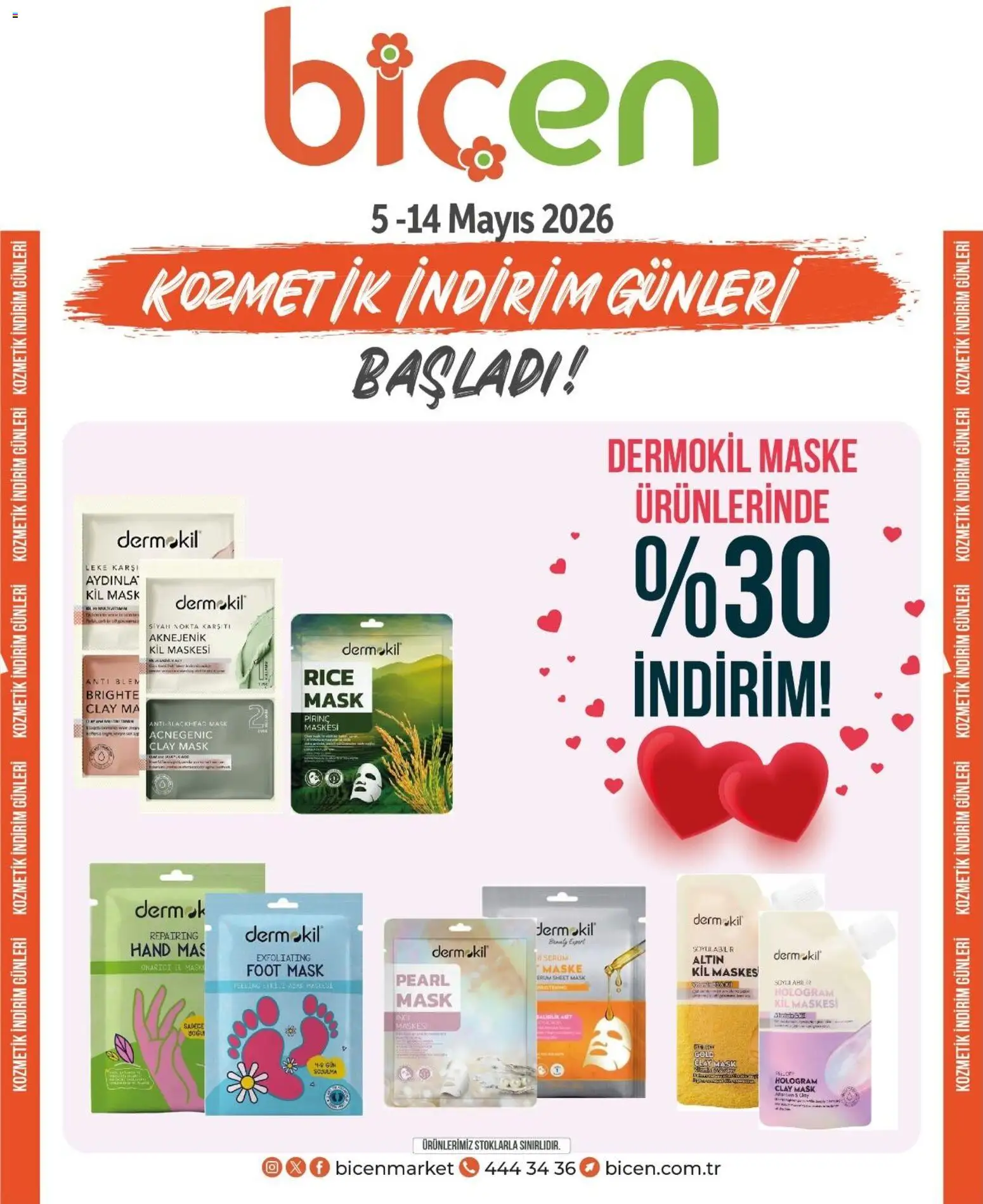 Biçen Market - Kozmetik indirim günleri - 05.05.2026 tarihinden itibaren geçerlidir | Sayfa: 7 | Ürünler: Maske, Pirinç