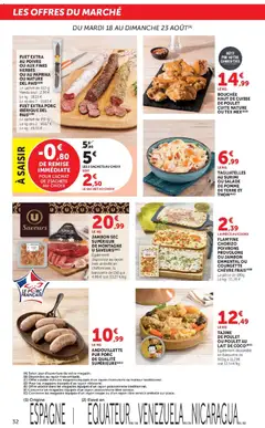 Hyper U - Prévisualisation de Hyper U - Les prix bas de la semaine valide à partir de 18/08/2026 | Page: 32 | Produits: Chorizo, Charcuterie, Emmental, Jambon