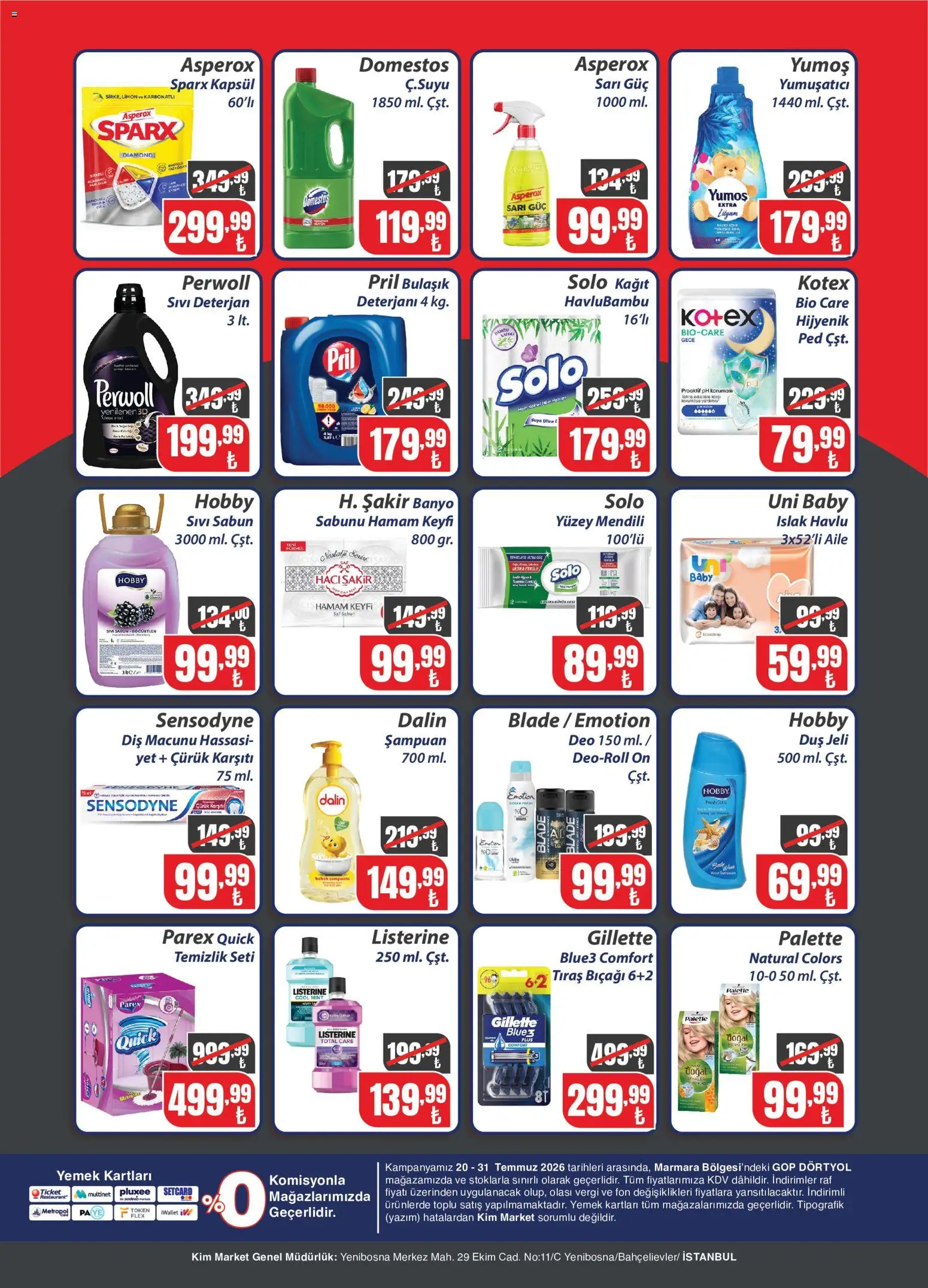 Kim Market Katalog - Yeni Mağaza Açılış Özel - 20 Temmuz 2026 tarihinden itibaren geçerlidir | Sayfa: 4 | Ürünler: Banyo, Duş jeli, Yumuşatıcı, Limon