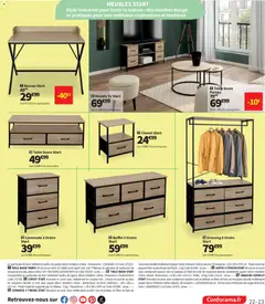 Conforama - Prévisualisation de Conforama catalogue valide à partir de 21/07/2026 | Page: 23 | Produits: Bureau, Plateau, Poudre, Table basse