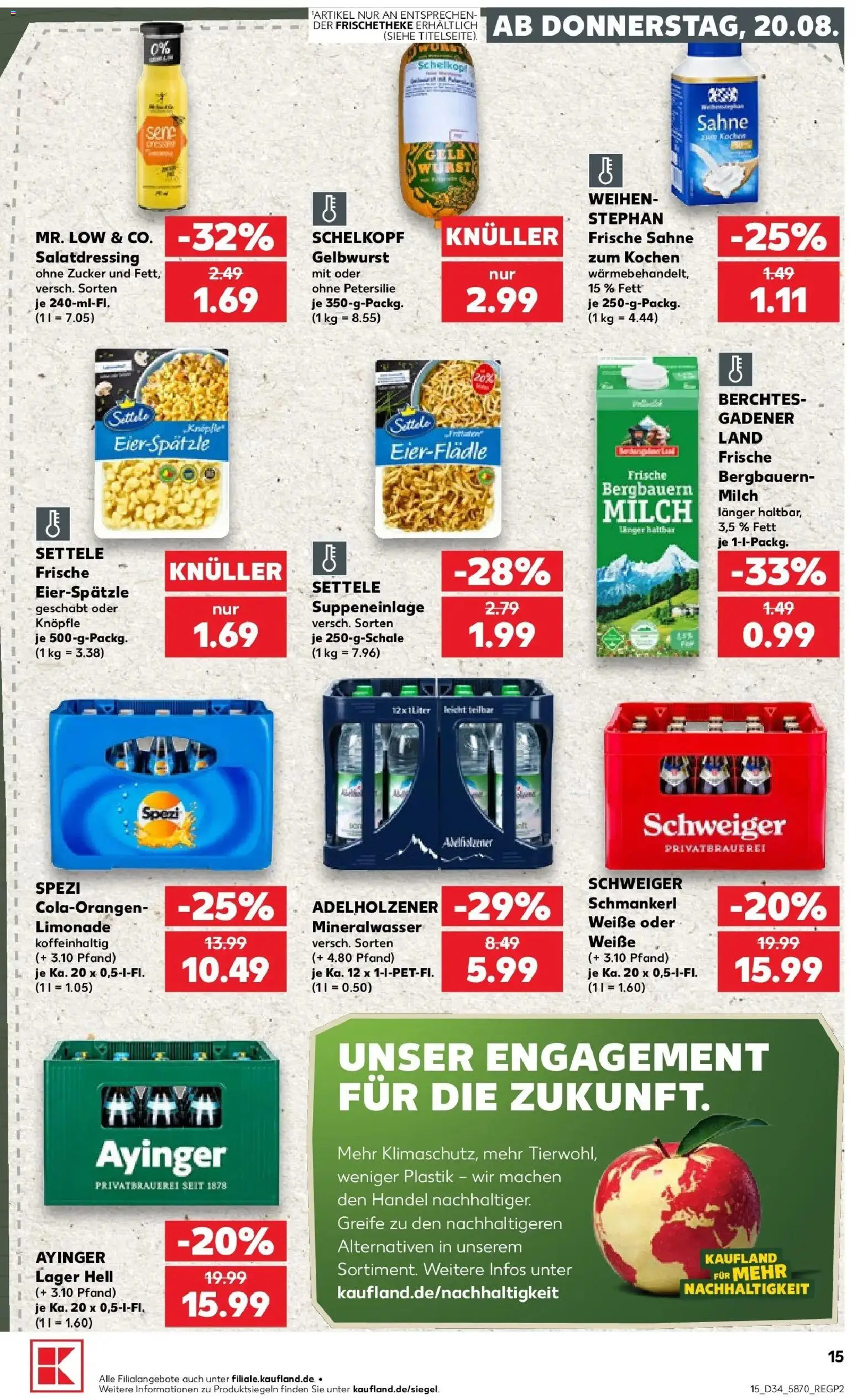 Prospekt Kaufland ab 17.08.2026 » Angebote Online zum Blättern | Seite: 26 | Produkte: Milch, Adelholzener, Wurst, Petersilie