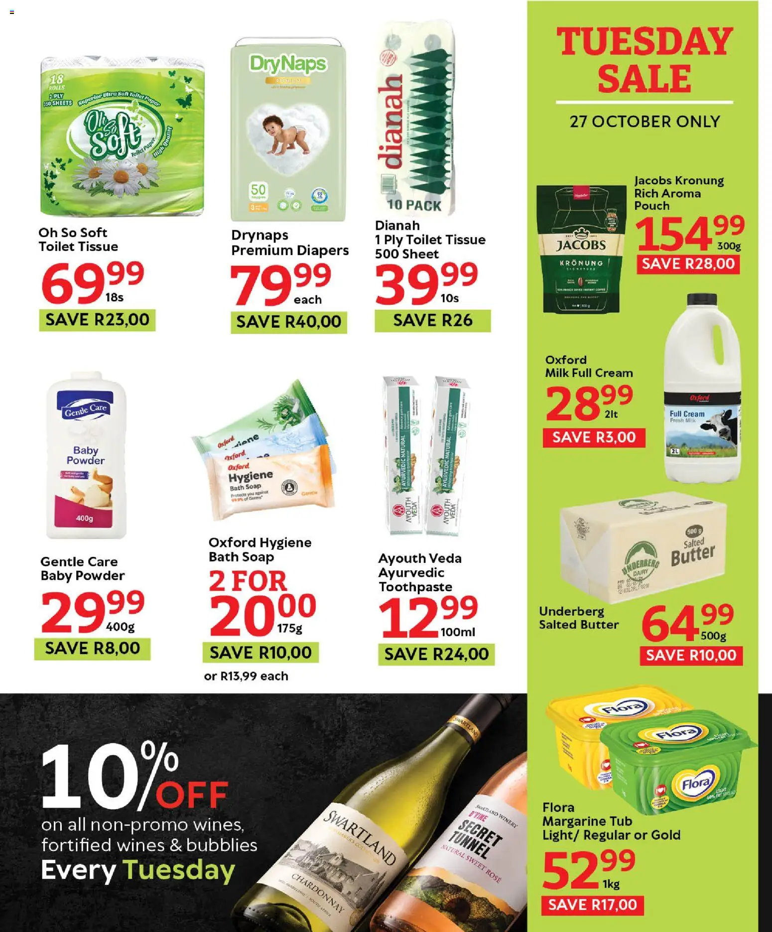 New Oxford Freshmarket catalogue – valid from 27/10/2026 | Page: 4 | Products: Spread, Toilet, Powder, Paper