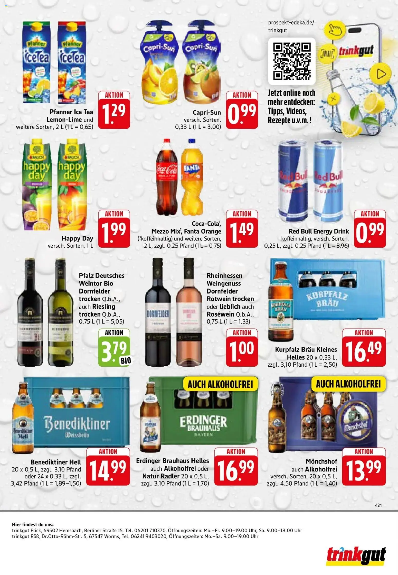 Trinkgut Prospekt Worms (ab 12.10.2026) » Angebote online | Seite: 6 | Produkte: Berliner, Monchshof, Erdinger, Rosewein